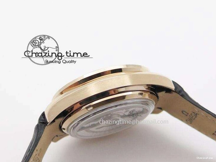 0426 Speedmaster ’57 RG Chrono AXF Best Edition On Black Leather Strap A Colorful 8284